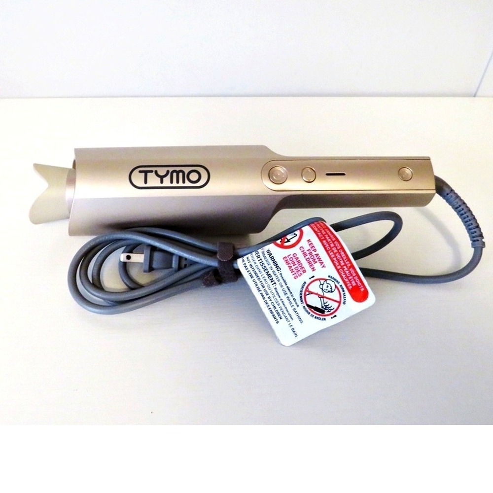 TYMC Curl Pro Automatic Curling Wand Long Barrel Curling Iron Metallic Gold